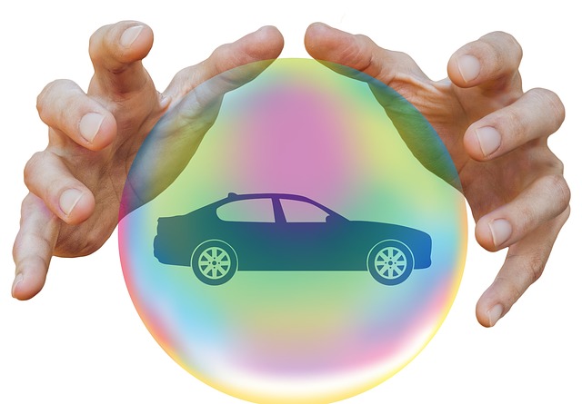 auto v bublině